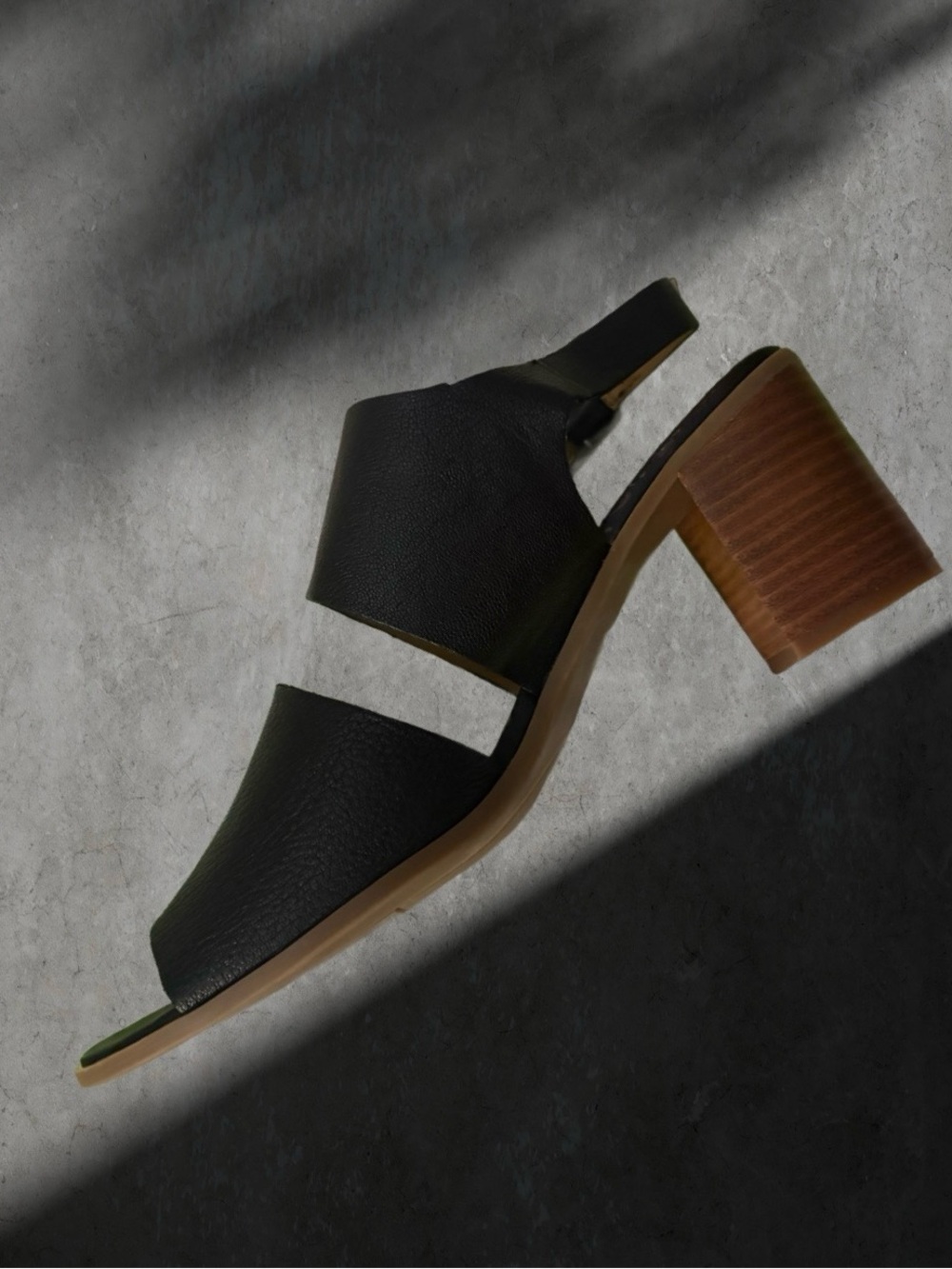 Franco Sarto Black Leather Block Heel Sandals⭐️NWT⭐️